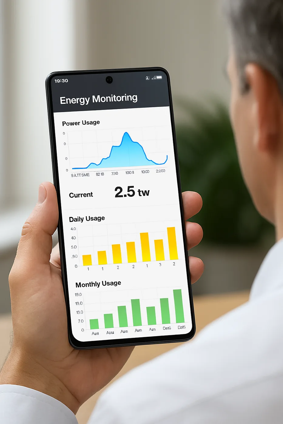 Industrial energy monitoring dashboard concept